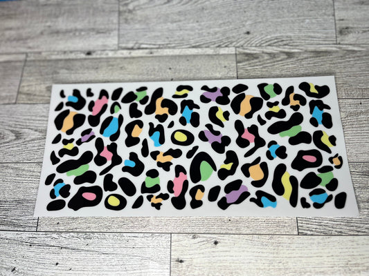 Multi Color Cheetah Libby WRAP 16 Oz Uv-