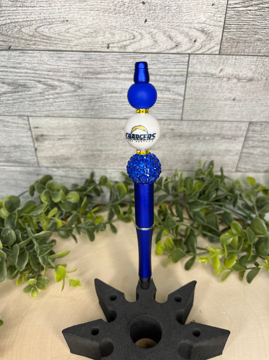 Chargers Bling Blue Pen
